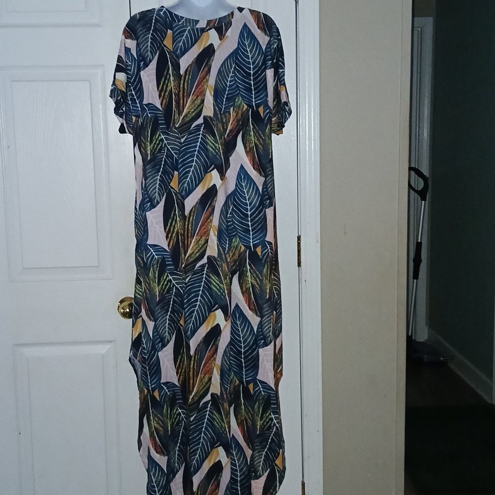 ANRABESS Tropical Casual Loose Sundress Split Maxi Dress Sz XXL NWT - Picture 4 of 9